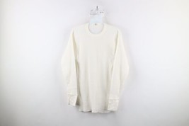 Vintage 90s Hanes Mens XL Thermal Waffle Knit Long Sleeve T-Shirt White USA - £39.52 GBP