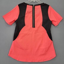 BKE Womens Shirt Size S Orange Black Studded Preppy Round Neck Short Sleeve Top - £9.02 GBP