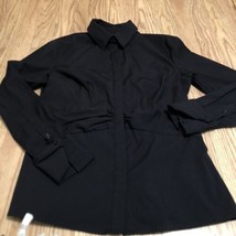 east 5th blouse button up solid black long sleeve size medium M - £5.90 GBP