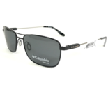Columbia Sunglasses Pilot Peak C116S 001 Black Silver Aviators Gray Lenses - £55.43 GBP