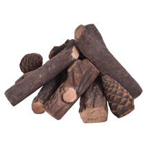 9 pcs Ceramic Fireplace Imitation Wood Propane Log Set - $67.39