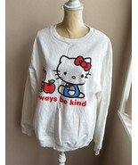 Hello Kitty Sweatshirt “Always Be Kind” Teddy Bear AppleSanrio LongSleev... - £29.29 GBP