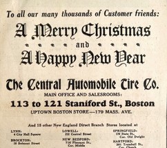 Central Automobile Tire Co Merry Christmas Advertisement 1927 Boston DWEE3B - $19.99