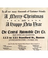 Central Automobile Tire Co Merry Christmas Advertisement 1927 Boston DWEE3B - $371.09 MXN