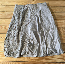 downeast NWT $42.99 Women’s lace trim skirt size L grey H3 - £10.59 GBP