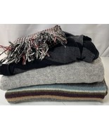 Wool Sweater Lot Craft Cutter Flaws Holes Upcycle Fabric Neutral Black G... - $282.50 MXN
