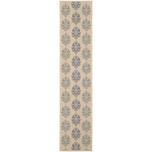 SAFAVIEH Courtyard Collection 2&#39;3&quot; x 10&#39; Natural / Blue CY2720 Indoor/ O... - £62.64 GBP