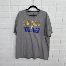 St Louis Rams Shirt Stronger Together Mens 2XL Short Sleeve Gray Fanatics - $13.71