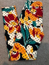 NEW LuLaRoe Leggings OS Floral Bold Colorful Tulip Print One Size Triang... - $15.79