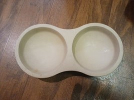 Pampered Chef Egg Cooker 5161 Double Stoneware Baking Dish USA Made - £19.46 GBP