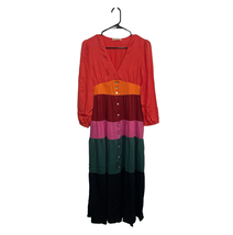 Marine Layer Maeve Colorblock Maxi Dress Multicolor TENCEL Pockets - Siz... - $85.14