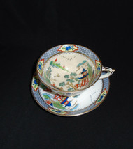 Vintage Paragon Teacup &amp; Saucer Reproduction of Old Chinese Hand Enameled  - $64.35