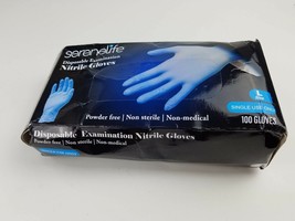100 Pcs Nitrile Disposable Gloves - Soft Industrial Gloves, Nitrile and Vinyl  - £10.90 GBP