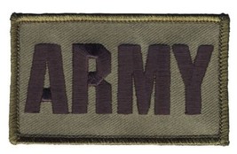 ARMY 2 X 3  EMBROIDERED UNIFORM SHIRT VEST OD GREEN PATCH  WITH HOOK LOOP - $27.54