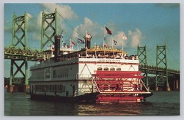 Quad City Queen Paddleboat Bettendorf Mississippi River 1984 Vintage Postcard - $6.90