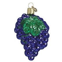 Old World Christmas Glossy Purple Grapes Glass Fruit Food Tree Ornament Wine - £12.82 GBP