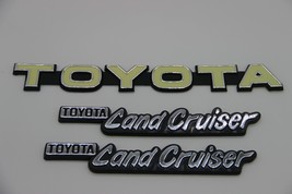 fits Toyota Land Cruiser FJ40 FJ43 Emblem Logo Badge Set (adhesive) - £38.14 GBP