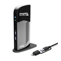 PLUGABLE TECHNOLOGIES UD-3900C PLUGABLE HYBRID USB-C &amp; USB 3.0 DUAL MONI... - $161.01