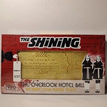 The Shining Overlook Hotel Ball Ticket Replica 24k Gold Plated Collectible - £56.28 GBP