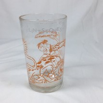 The Flinstones - Fred Goes Hunting Juice Glass 1964 Orange Graphic - £13.59 GBP