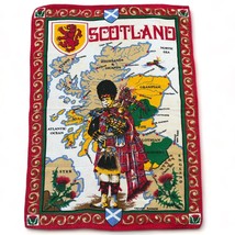 Scotland Map Cotton Kitchen Tea Towel Bagpiper Thistle Gift Trevor Rayno... - $17.00