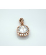 14K Solid Gold Cushion Halo Created Diamond Pendant 2,00TCW - $177.50