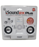iSound 2x White Plus High Quality Portable Speaker System + iPod Adapter - £6.98 GBP