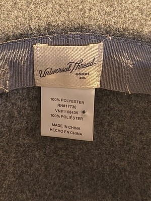 Universal Thread Goods Co  Wide Brim Fedora Hat Charcoal Gray Felt  Item image 7