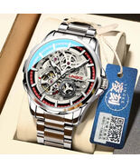 Casual Color Block Butterfly Double Snap Mechanical Men&#39;s Watches - $116.10