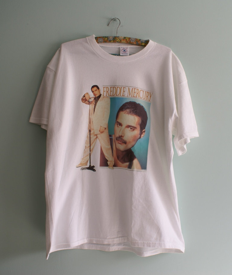 Primary image for Freddie Mercury 1992 Vintage T-shirt - Vintage Queen White , Queen band t-shirt,