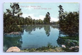 Trout Lake Stratton Park Colorado Springs CO UNP DB Postcard Q1 - $3.51