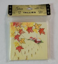 Vintage New Deadstock 12 Gibson Tallies Cards Fall Harvest Autumn Leaves - £11.86 GBP
