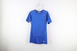 Nike Pro Combat Mens Large Compression Fit Short Sleeve Training T-Shirt Blue - £31.11 GBP