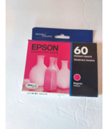 Lot of 3 NEW Epson 60 T0603 Magenta Ink Cartridges T060320 Genuine Seale... - £13.15 GBP