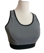 Body Building Sports Bra Sz Small Black Gray Strappy Back Snug Fit Comfort - $260.35 MXN