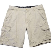 Wrangler Men Shorts Size 36 Tan Khaki Classic Cargo Utility Pockets Ligh... - £10.61 GBP