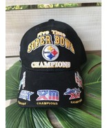 Pittsburgh Steelers 5X Super Bowl Champions Hat Cap Souvenir Adjustable ... - £38.24 GBP