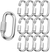 12PCS 5/16Inch Quick Links Stainless Steel Chain Links, M8 Oval Quick Lo... - £21.93 GBP