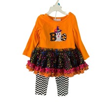 new Bonnie Baby Girls Infant Toddler size 24 months Orange Boo Ghost hal... - £12.39 GBP