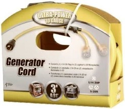 Coleman Cable 01934 3-Feet Generator Power Cord Adapter,, Yellow (19348802). - £27.52 GBP
