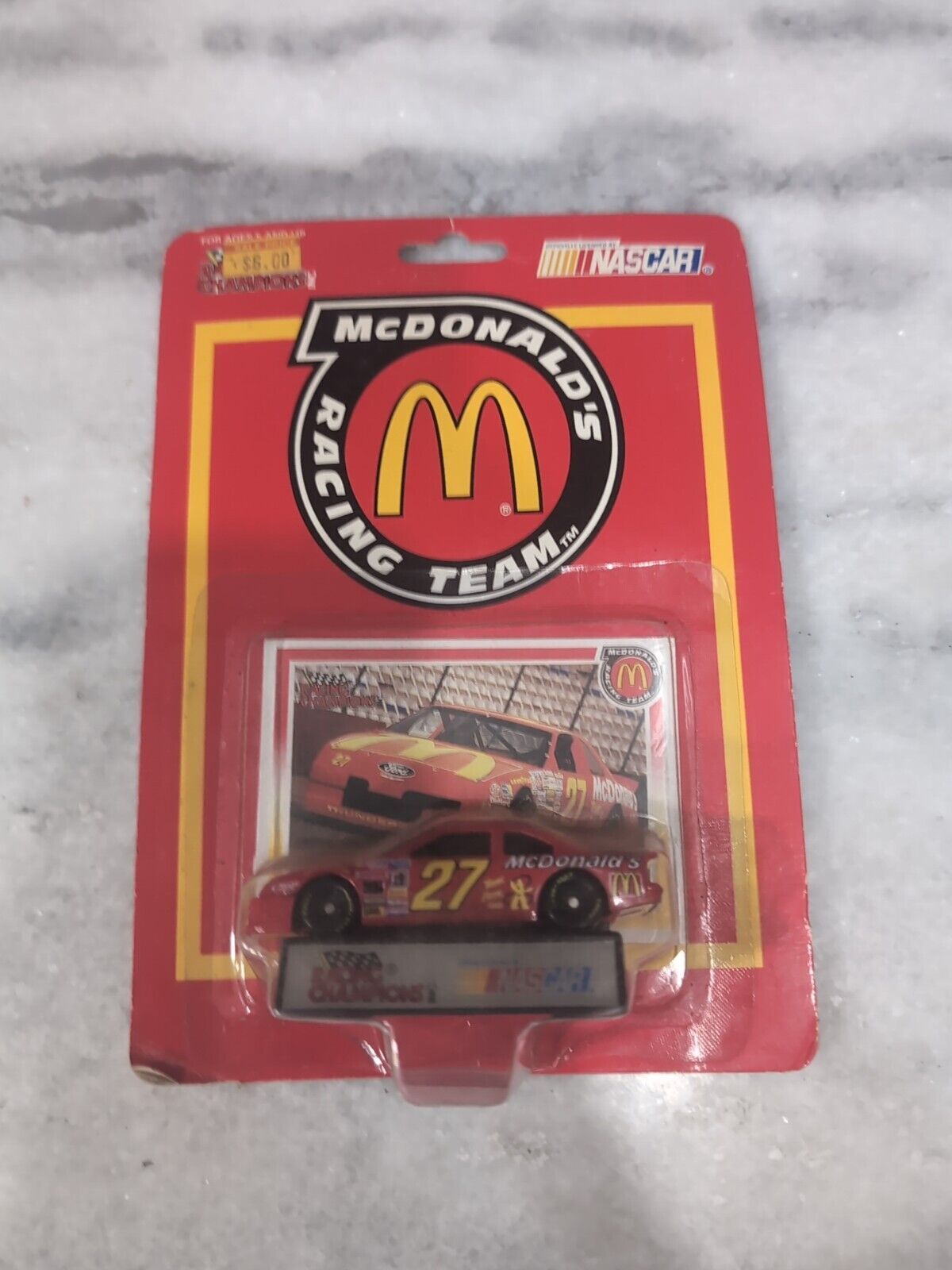McDonalds Racing Yellow Texas Pete Die-Cast Car Hut Stricklin 1992 NASCAR 1:64 - £5.42 GBP