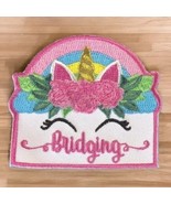 1 x Girl BRIDGING Pink Unicorn Fun Patches Crests Badges SCOUT Pink Patch - $75.20 MXN