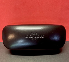 COACH New York black leather sunglasses or eyeglasses glasses case authentic - £7.84 GBP