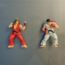 Street Fighter Fridge Magnets, Mini Resin Dolls, Ryu VS Ken, Kitchen Dec... - $65.65