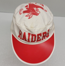 Vintage Pal-Mac Raiders Painters Cap Hat Sports Team White Red - £16.01 GBP