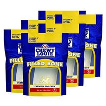 CHEWY LOUIE Small Bone Filled with Cheese &amp; Bacon 6pk - Natural Beef Bone with P - £39.31 GBP