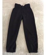 Easton Boys Black Baseball Pants Snaps Belted Elastic Waist Small - $16.78 CAD