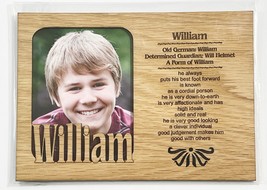 WILLIAM Personalized Name Profile Laser Engraved Wood Picture Frame Magnet - £10.82 GBP
