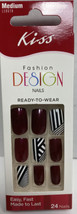 KISS Dazzle Fashion Design Nails Ready To Wear New 24 Nails - $10.29