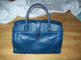 Vintage Coach Handbag Purse Bag Blue Leather J1781 - New! - £101.67 GBP